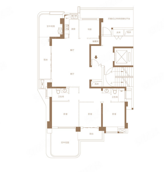 中建元亨府4室2厅2卫150㎡南270万