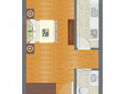 1室0厅 42.38平米户型图