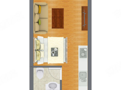 1室0厅 20.52平米户型图