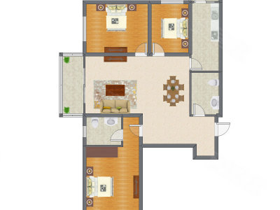 3室2厅 145.67平米