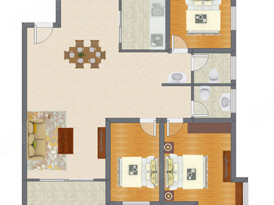 3室2厅 126.45平米