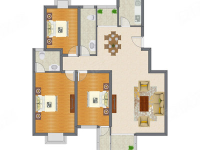 3室2厅 154.86平米
