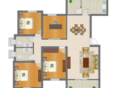 4室2厅 140.87平米