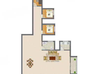 3室2厅 118.89平米