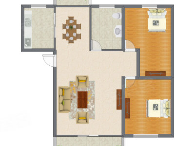 2室2厅 105.67平米