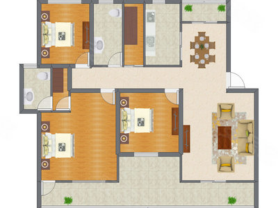 3室2厅 148.76平米