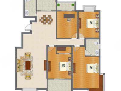 4室2厅 182.40平米