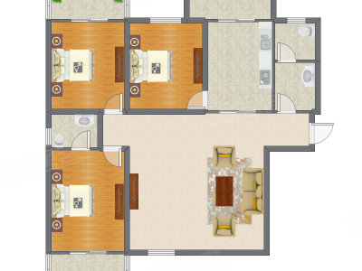 3室1厅 150.48平米
