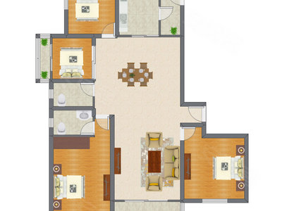 4室2厅 164.90平米