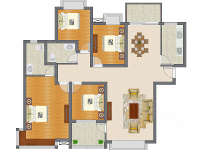 4室2厅 148.12平米