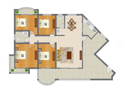 4室2厅 160.65平米
