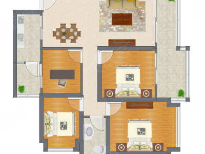4室2厅 86.91平米