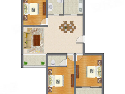 3室2厅 115.50平米