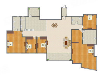 5室2厅 352.00平米户型图