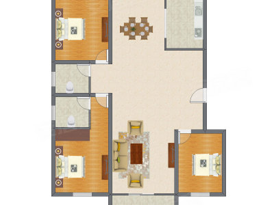3室2厅 118.80平米