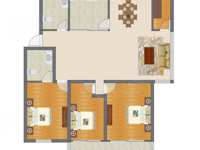 3室2厅 155.84平米