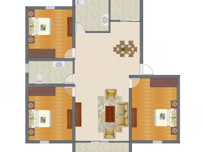 3室2厅 118.84平米