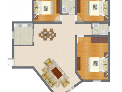 3室2厅 99.51平米