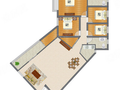 4室2厅 118.60平米