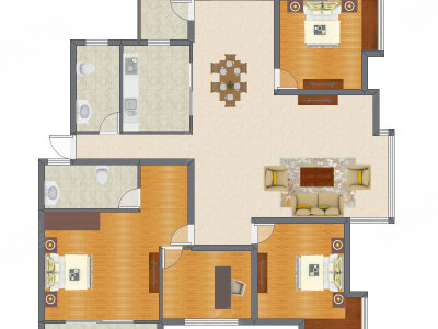 4室2厅 145.50平米