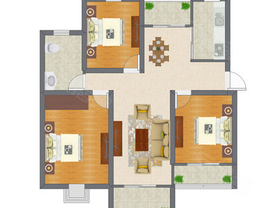 3室2厅 78.75平米