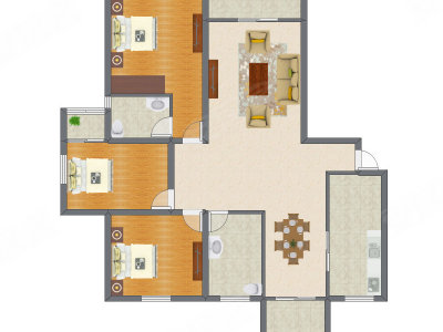 3室2厅 119.52平米
