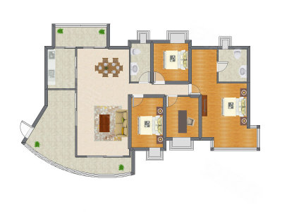 4室2厅 146.00平米