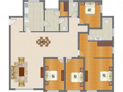 4室2厅 220.55平米
