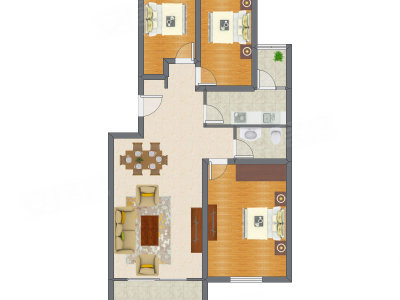 3室2厅 117.12平米