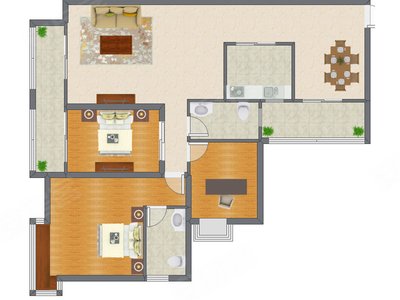 3室2厅 150.00平米