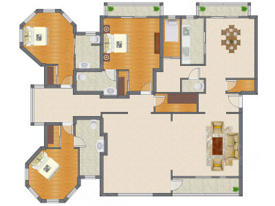 3室2厅 325.60平米