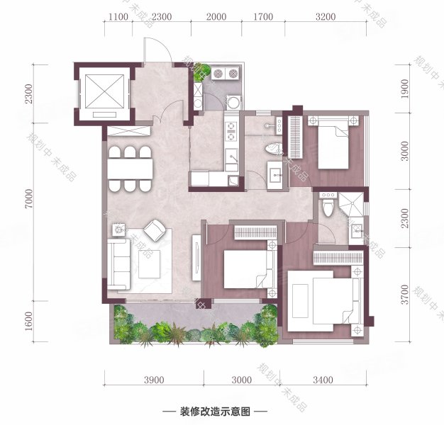 丽雅龙汐山3室2厅2卫98㎡南97万