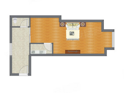 1室0厅 65.41平米户型图