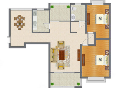 2室2厅 145.00平米