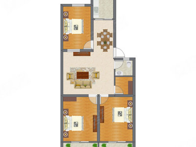3室1厅 109.60平米