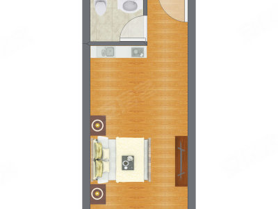 1室0厅 34.83平米