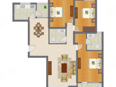 3室2厅 108.98平米