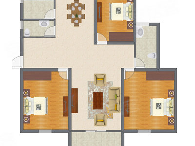3室2厅 113.31平米