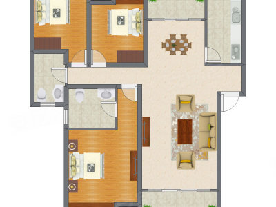 3室2厅 116.94平米