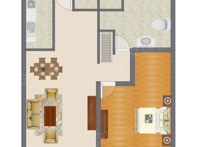 3室1厅 63.42平米
