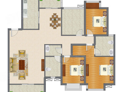 3室2厅 170.00平米