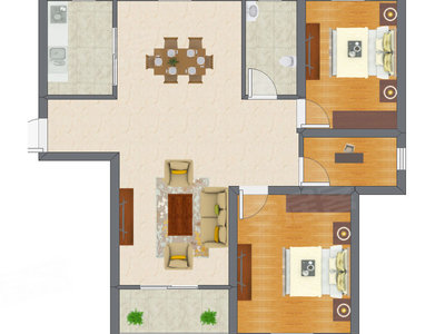 3室2厅 70.11平米