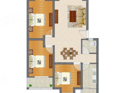 3室2厅 97.80平米