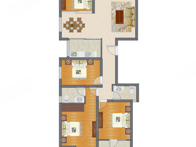 4室2厅 135.98平米