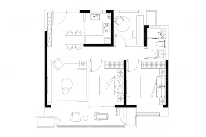 都会壹号(新房)3室2厅1卫102㎡南127万