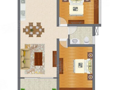 2室2厅 84.00平米