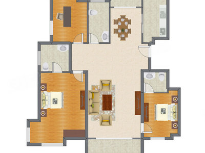 4室2厅 119.63平米