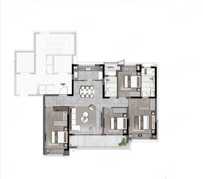 建发玺云4室2厅2卫143㎡南472万