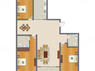 3室2厅 177.62平米
