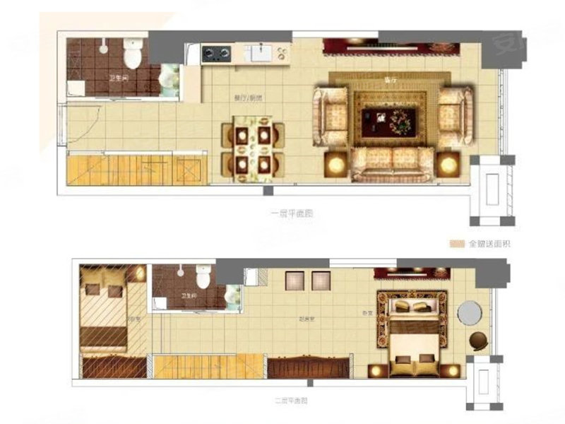 恒达多宝寓2室2厅2卫40㎡东西22万